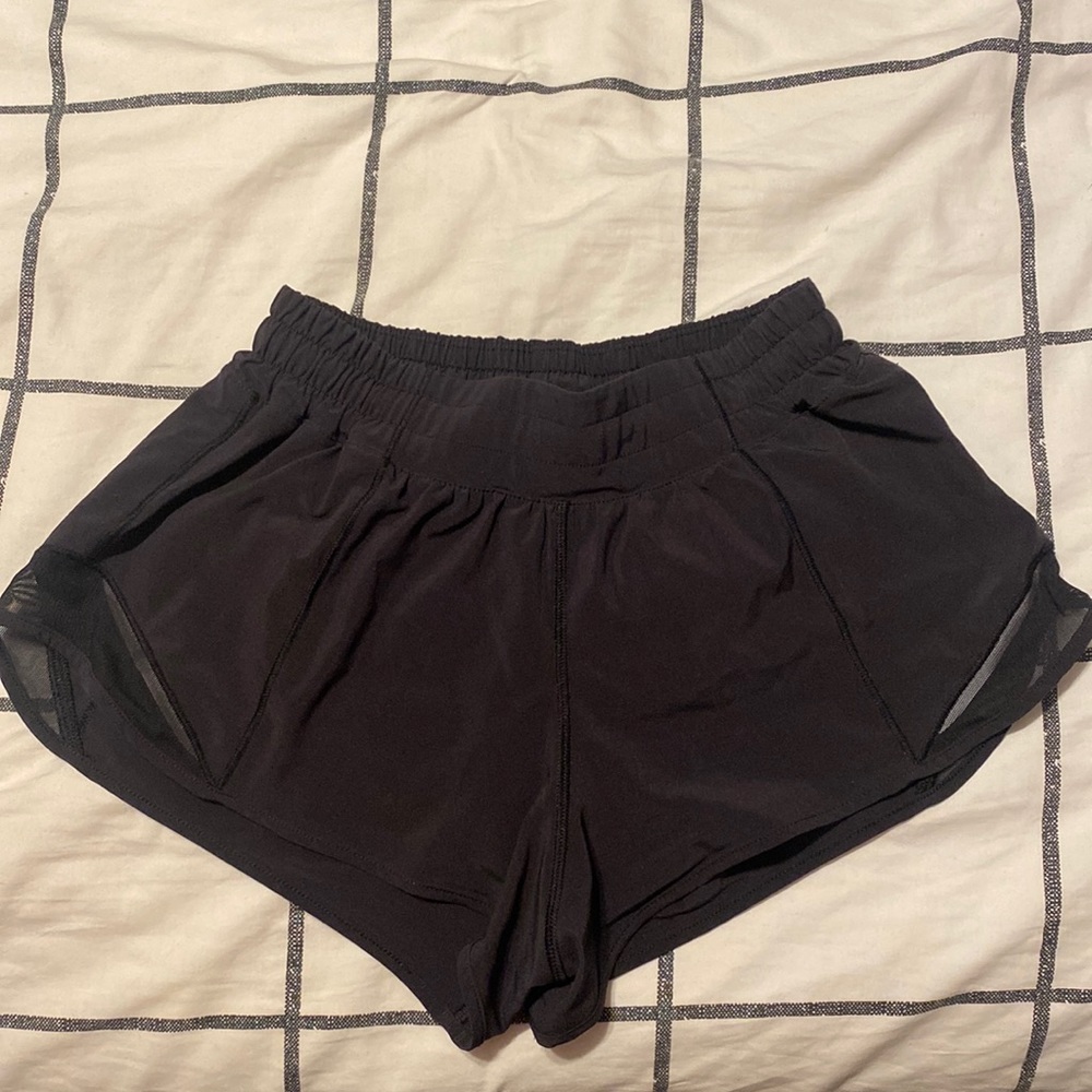 black, LR 2.5inch hotty hot lululemon shorts